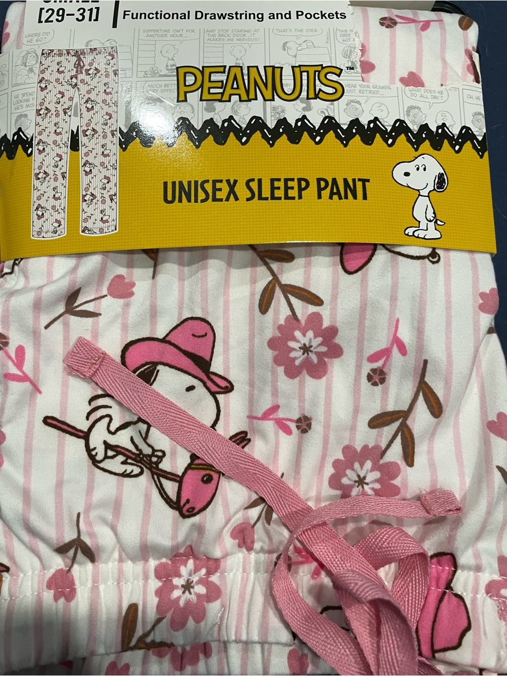Peanuts Pink Floral Snoopy Unisex Sleep Pants